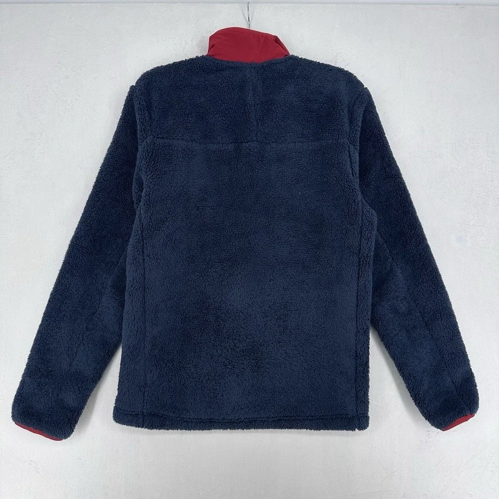 The North Face Campshire Fleece‎ Jacket Mens S Navy Blue Red Accents Full Zip